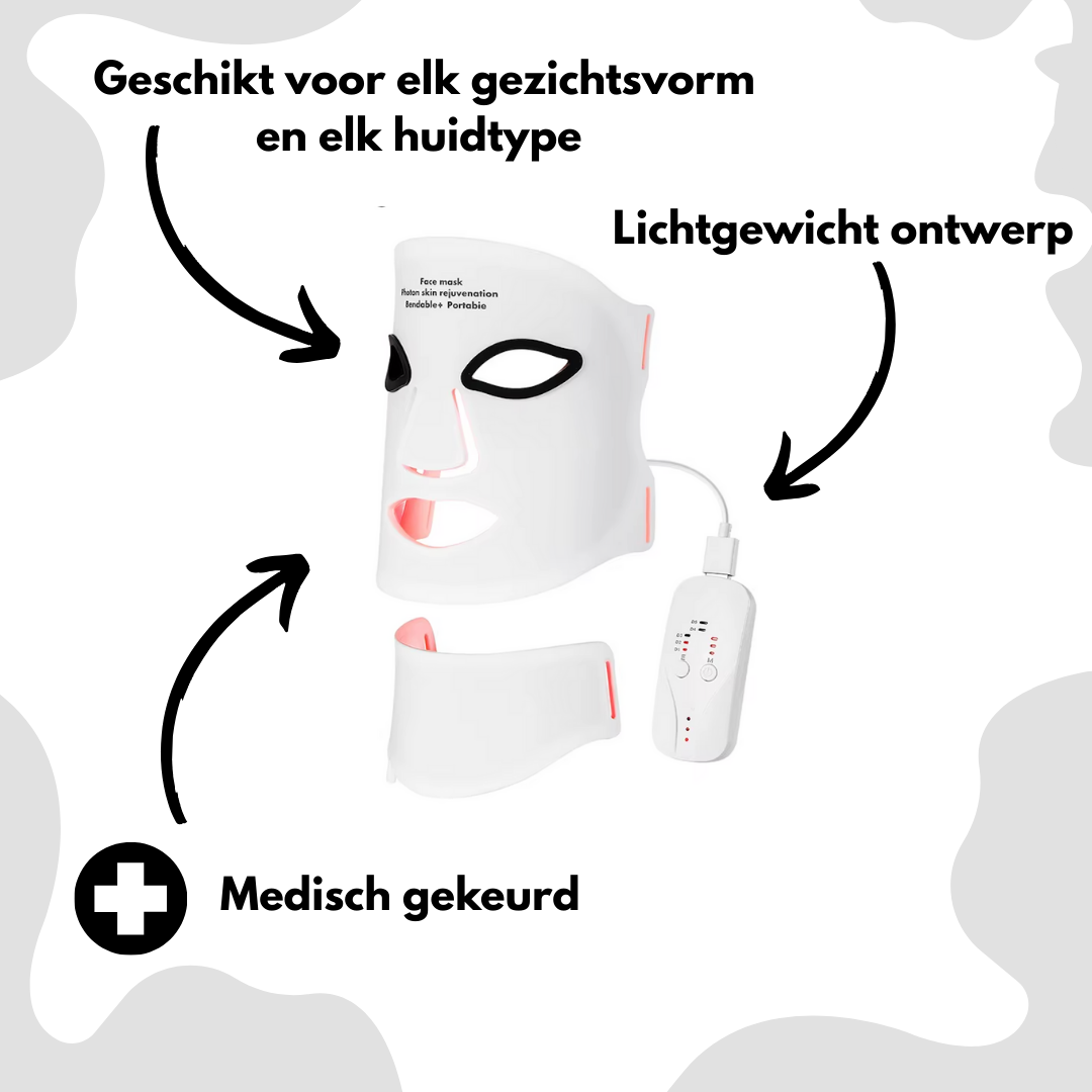 LED Gezichtsmasker - verminder acne en rimpels
